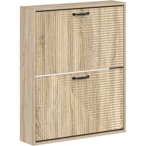 vidaXL Стенно шкафче за обувки HAARLEM 71 x 17 x 86 см Дъб сонома (896857)