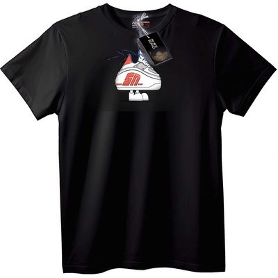 NOONEBRAND Тениска Марка Маратонки - S, Black