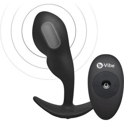 b-Vibe P-Spot Snug Plug Простатен стимулатор с тежест и дистанционно