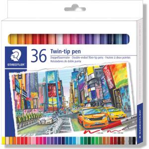 STAEDTLER Флумастри Staedtler Design Journey , двувърхи, 36 цвята (27373-А)