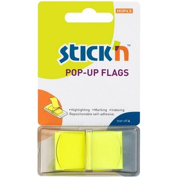 Stick`n Stick'n Самозалепващи се индекси, PVC, 45 x 25 mm, жълти, 50 (1040160030)