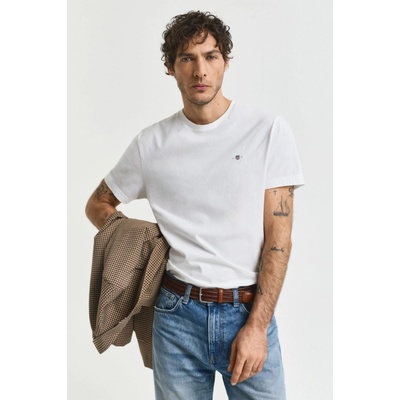 Gant REG SHIELD SS T-SHIRT WHITE – Zboží Mobilmania