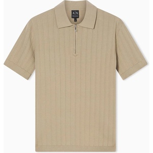 Armani Exchange Блуза с яка Armani Exchange Men's Knitted Polo Shirt - Winter Beige