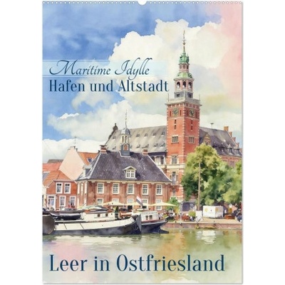 Hafen und Altstadt Leer in Ostfriesland Wand DIN A2 hoch, CALVENDO Monats 2027