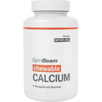 GymBeam Chewable Calcium 200 mg [90 Таблетки] Грейпфрут