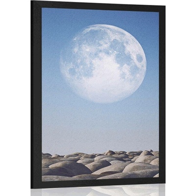 Plakát kameny v měsíčním světle - 30x45 black