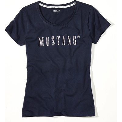 MUSTANG Dámské tričko s logem modré