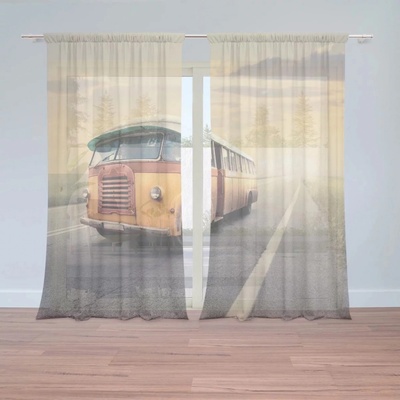 Záclony Autobus veterán: 2 ks - 150x250 cm - Sablio