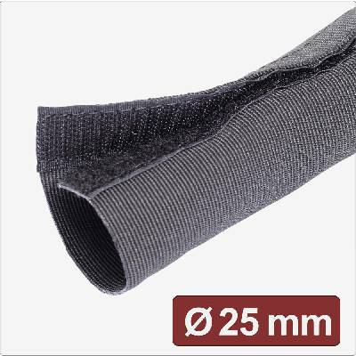 Quadrios 25CA754 káblový oplet 25 mm (max) čierna metrový tovar