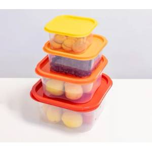Sterk Plast РК Сет кутии / контейнери ДЪГА 4бр. гол. (Curcubeu 4 ) (392766)