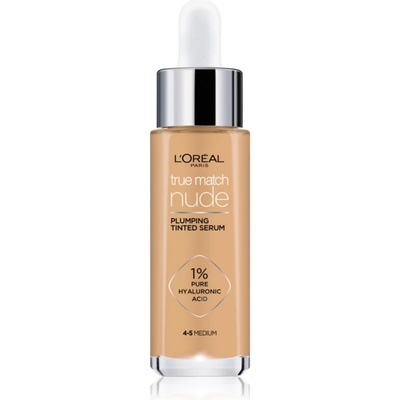L'Oréal True Match Nude Plumping Tinted Serum серум да уеднакви цвета на кожата цвят 4-5 Medium 30ml