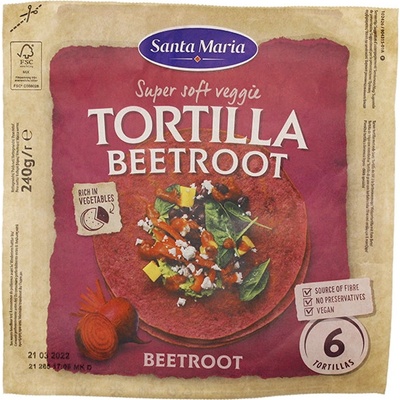 Santa Maria Veggie tortilla s červenou řepou 240 g