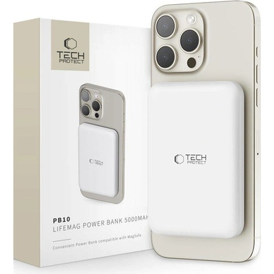 Tech-Protect PB10 LifeMag MagSafe 5000mAh bílá