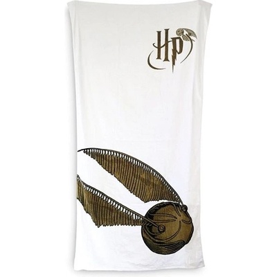 CurePink Osuška - ručník Harry Potter Zlatonka - Golden Snitch (75 x 150 cm) [93214]