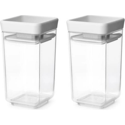 Brabantia Комплект 2 бр. бурканчета за подправки Brabantia Tasty+ Stackable 1008884, 150 мл, Без BPA, Иновативни капачета, Прозрачен/сив (1008884)