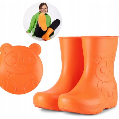 Holínky s motivem Pandy s vložkou Oranžová