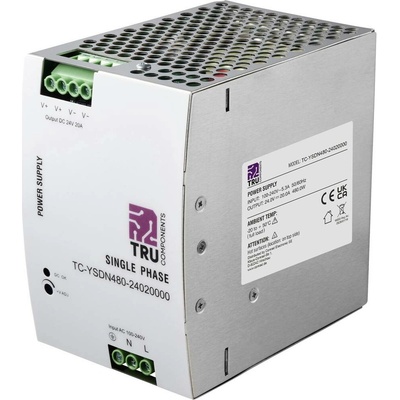 TRU COMPONENTS TC-YSDN480-24020000 sieťový zdroj na montážnu lištu (DIN lištu), 24 V/DC, 20 A, 480 W, výstupy 1 x