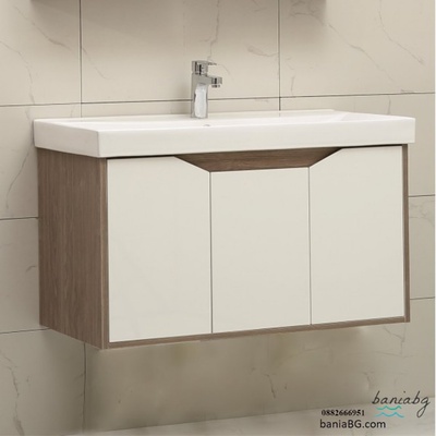 Inter Ceramic Долен конзолен pvc шкаф за баня icp 9155+умив. 9155-2new