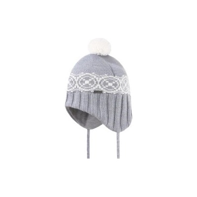 Kama Dětská pletená Merino čepice B92 109 světle šedá