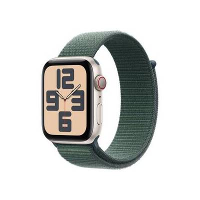 Chytré hodinky Apple Watch SE 2024 GPS + Cellular 40mm pouzdro z hvězdně bílého hliníku - jezerně zelený provlékací sportovní řemínek (MXGH3QC/A)