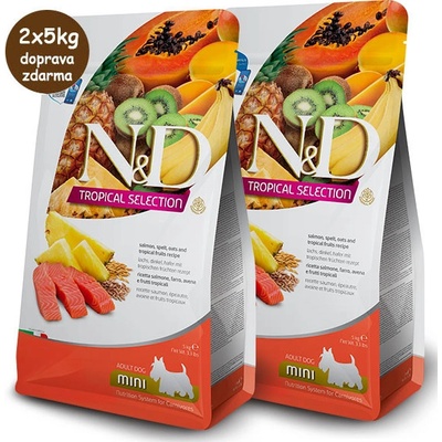 N&D Adult Mini Dog Tropical Selection Salmon 2 x 5 kg
