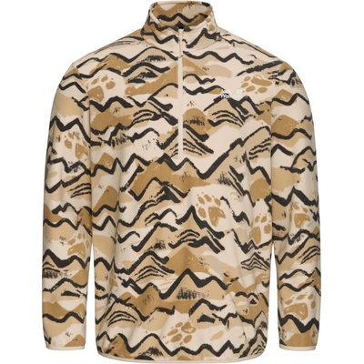 Jack Wolfskin Мъжки поларен пуловер Jack Wolfskin Paw Era 100 Print Halfzip Fleece jumper - Mountain Paw Oyster (005-7009-0313)