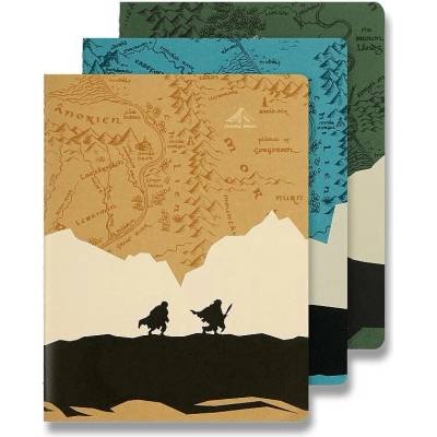 Moleskine Sešity Cahier Lord of the Rings B5 linkované 3 ks hnědý