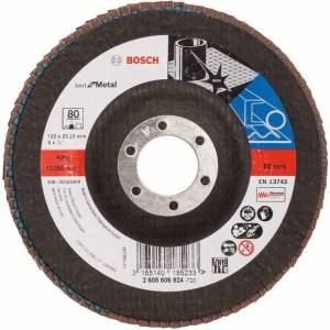 Bosch Шлайфовъчен диск X571, BfM D = 125 мм; G = 80, ъглова 2608606924 (2608606924)
