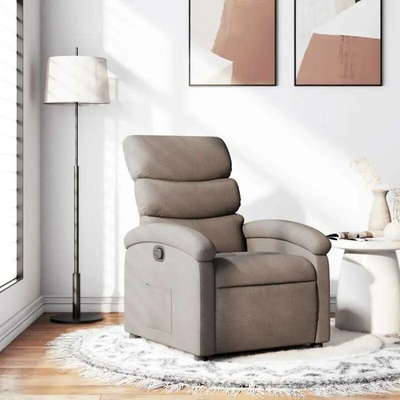 vidaXL 371697 Polohovací taupe textil