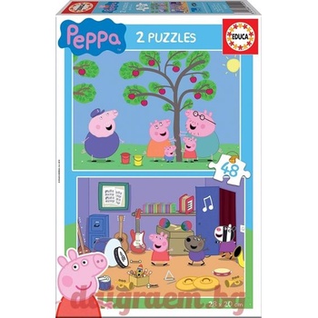 Image 1 of Educa Пъзел EDUCA 15920 - 2 х 48 части - Пепа Пиг, Peppa Pig, Прасето Пепа (EDU15920)