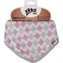 Kikko XKKO BMB bambusový slintáček Scandinavian Baby Pink Cross