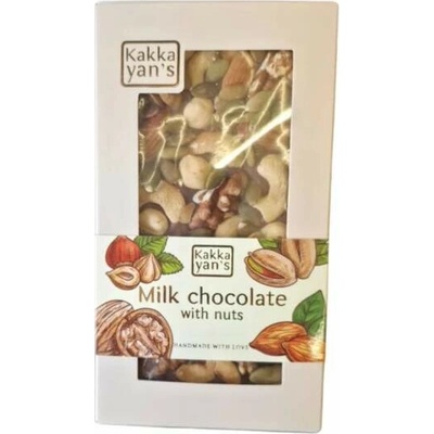 Kakkayan's mléčná s kešu, mandlemi a vlašskými ořechy 85 g