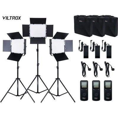 Viltrox VL-D85T3PC – sada 3× bi-color LED panelů