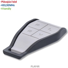 900PLAY4R vysielač 4-kanálový, 433 MHz, plávajúci kód