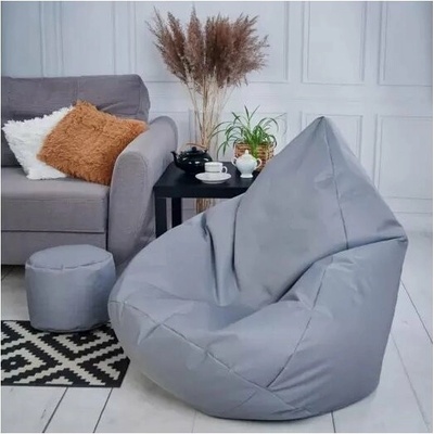Supplies veľký sedací vak outdoor relax nesnímateľný poťah z polyesteru šedý