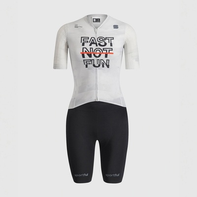 Sportful FAST NOT FUN aero kombinéza biela čierna