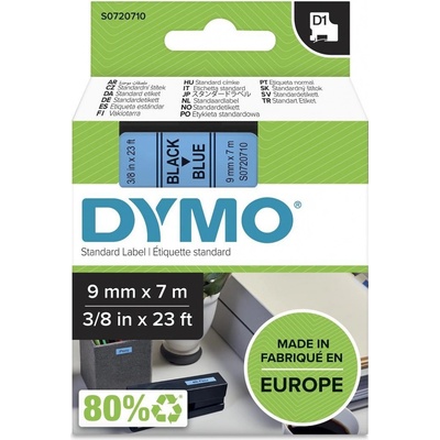 DYMO páska D1 9mm x 7m, černá na modré, 40916, S0720710
