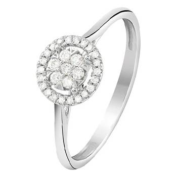 Bliss Диамантен пръстен от бяло злато Bliss 20104776 (20104776)