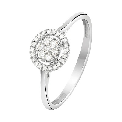 Bliss Диамантен пръстен от бяло злато Bliss 20104776 (20104776)