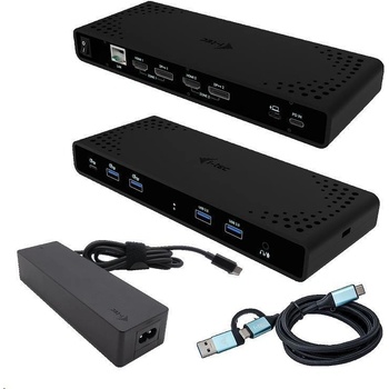i-Tec Universal Dual 4K Display Docking Station + Power Delivery 85W + Universal USB-C Charger 100 W CADUA4KDOCKPDB100