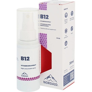 Nordaid Нервна система - Витамин В12 (метилкобаламин), спрей с вкус на мента 30 ml/ 200 впръсквания Nordaid (010300 NRD)