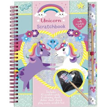 Lowlands Škrabací obrázky blok jednorožec ve fólii 20x24cm