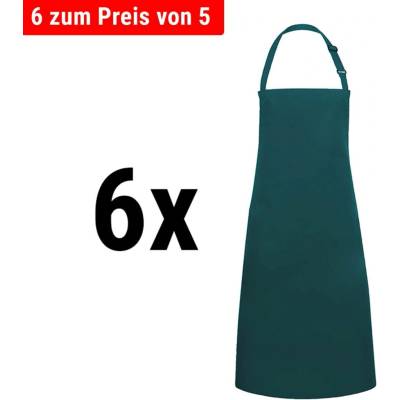 G.Gastro 6 ks Karlowsky Zástěra s laclem Basic piniově zelená D9785943