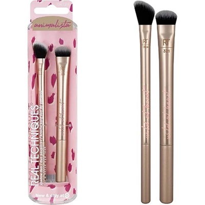 Real Techniques Animalista Duo Powder Brush Set Duo комплект четки за грим за жени 1 бр