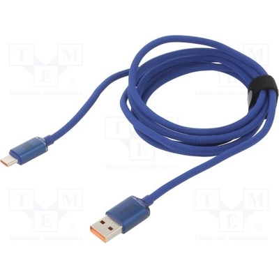 Baseus CAJY000503 USB 2.0, USB A vidlice, USB C vidlice, 2m, modrý