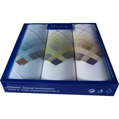 Mileta Pánské látkové kapesníky 3ks