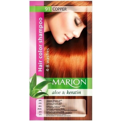 Marion Hair Color Shampoo 91 Copper barevný tónovací šampon měděná 40 ml