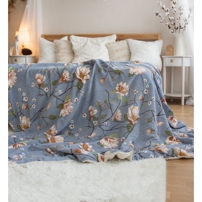 Kvalitex Mikroplyšová deka s beránkem Magnólie zlatá Polyester 150x200