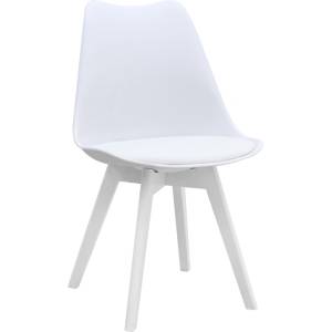 TopMebel Трапезен стол Viva TopMebel PP - PU в бял цвят 48.5x54x80cm