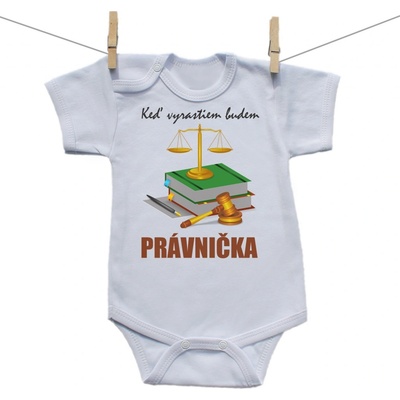 Boodyy Body s krátkym rukávom Keď vyrastiem budem právnička